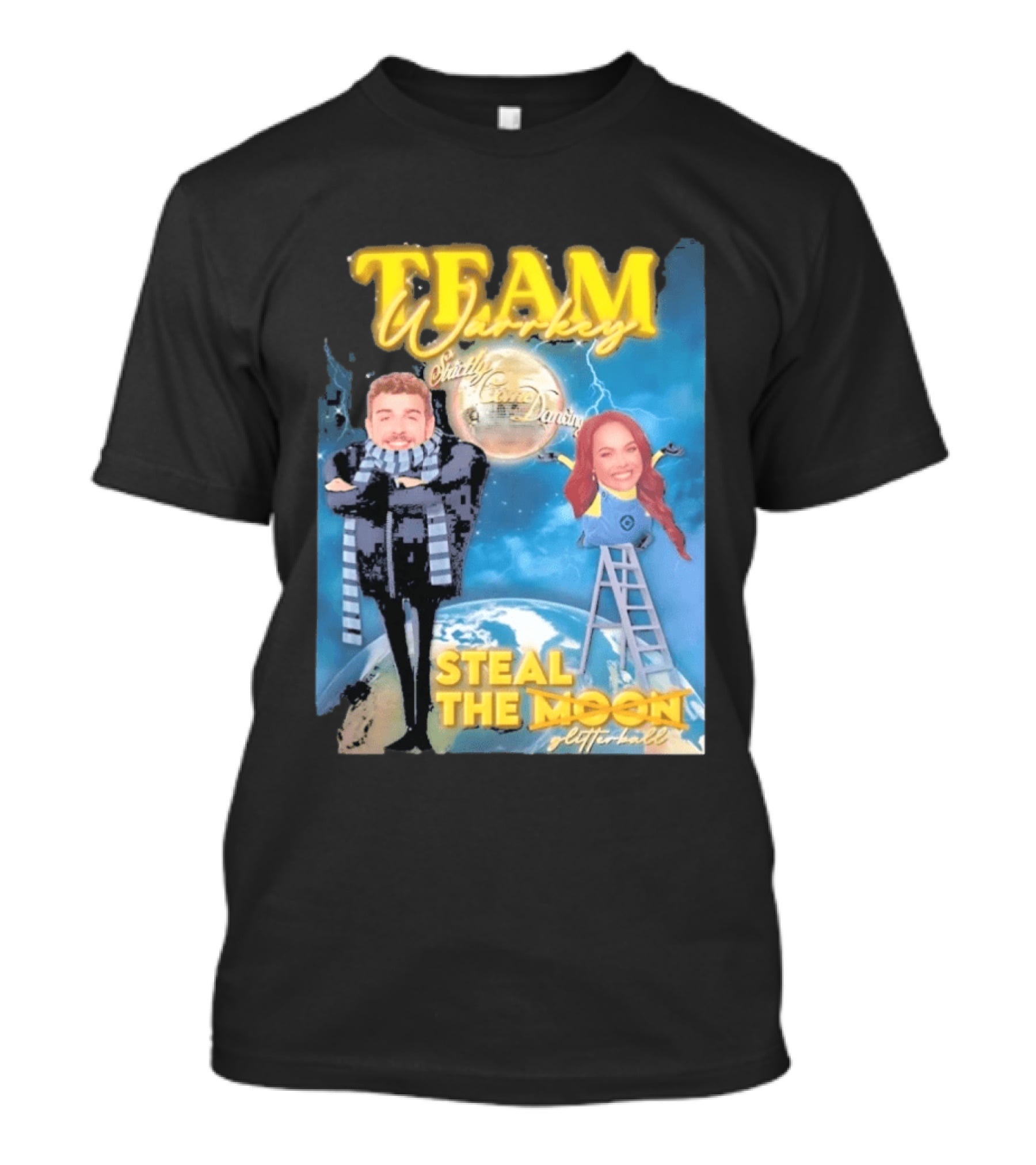 Team Warrkey Strictly Steal The Moon Dancing Planet Earth T-Shirt