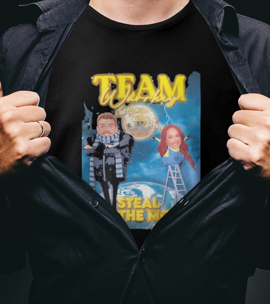 Team Warrkey Strictly Steal The Moon Dancing Planet Earth T-Shirt