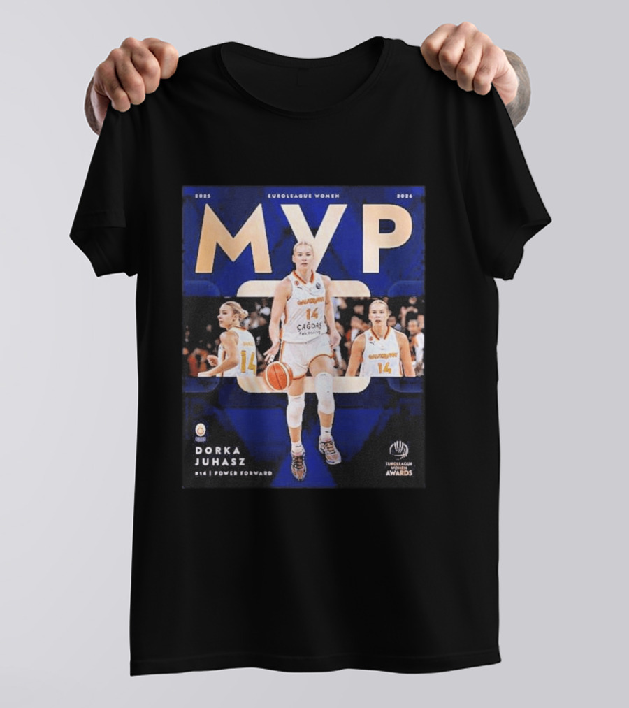 EuroLeague Women MVP 2025 2026 Dorka Juhasz Power Forward Cagdas Basketball Awards T-Shirt
