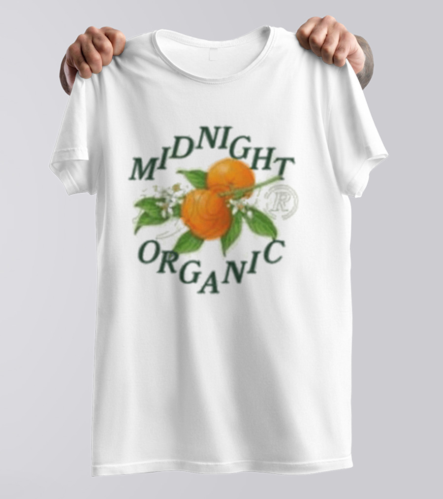 Midnight Organic Citrus Blossoms And Branches T-Shirt