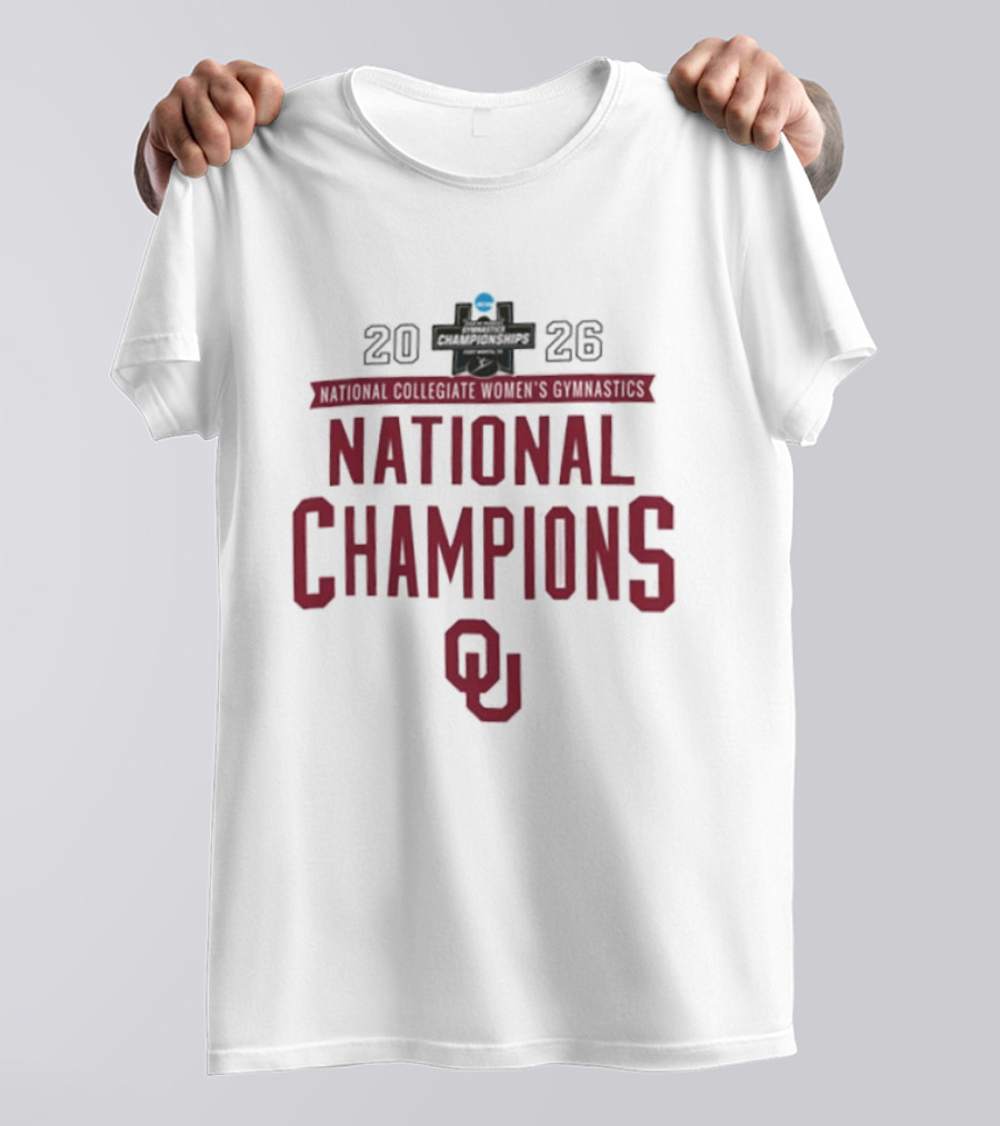 Oklahoma Sooners Gymnastics National Champions 2026 T-Shirt