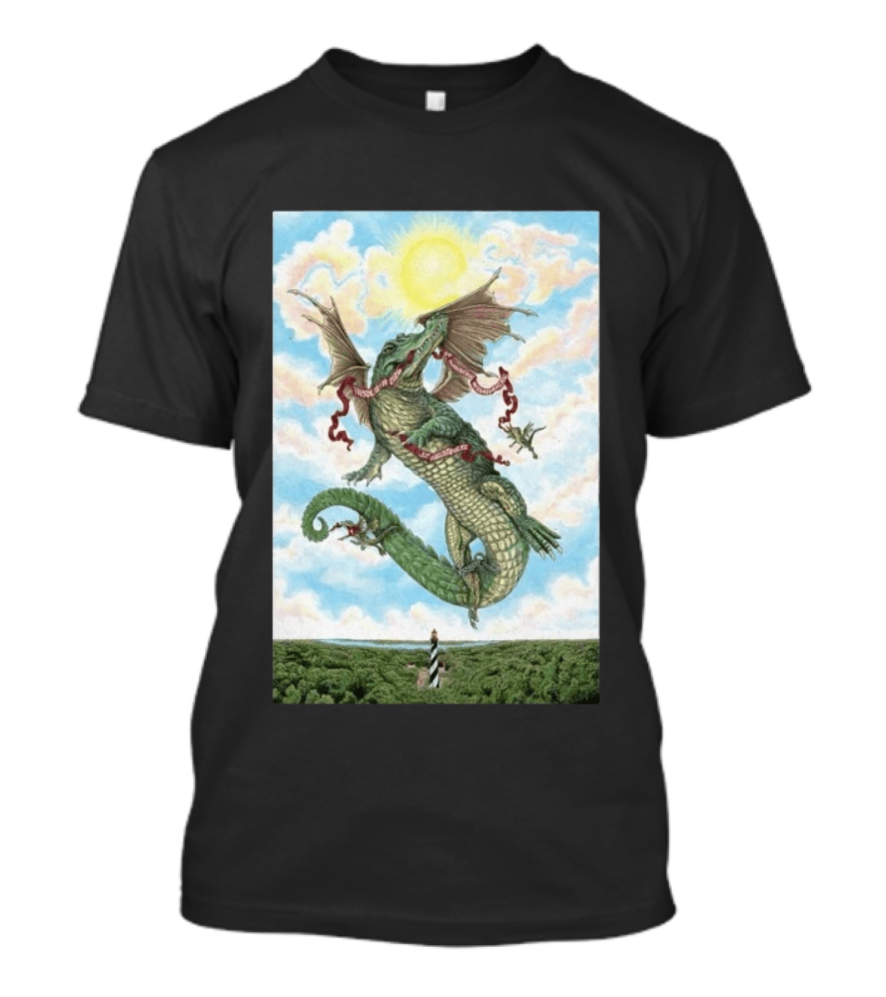 Goose St. Augustine Amphitheatre Concert April 18 19 2026 Flying Dragon And Lighthouse T-Shirt
