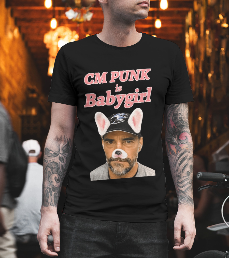 CM Punk Is Babygirl With Cute Ears And Nose Accessory T-Shirt