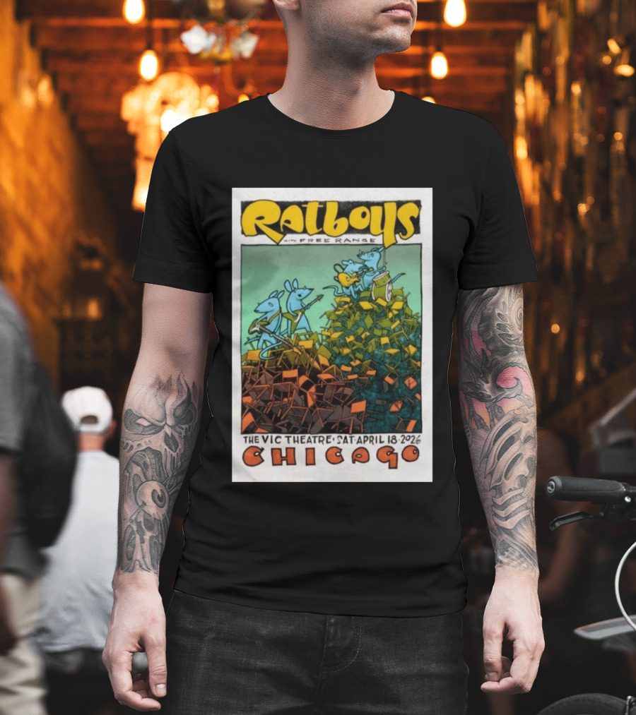 Ratboys Free Range April 18 2026 Vic Theatre Chicago Concert T-Shirt