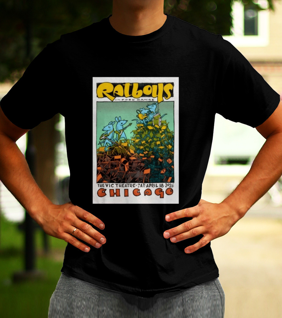 Ratboys Free Range April 18 2026 Vic Theatre Chicago Concert T-Shirt
