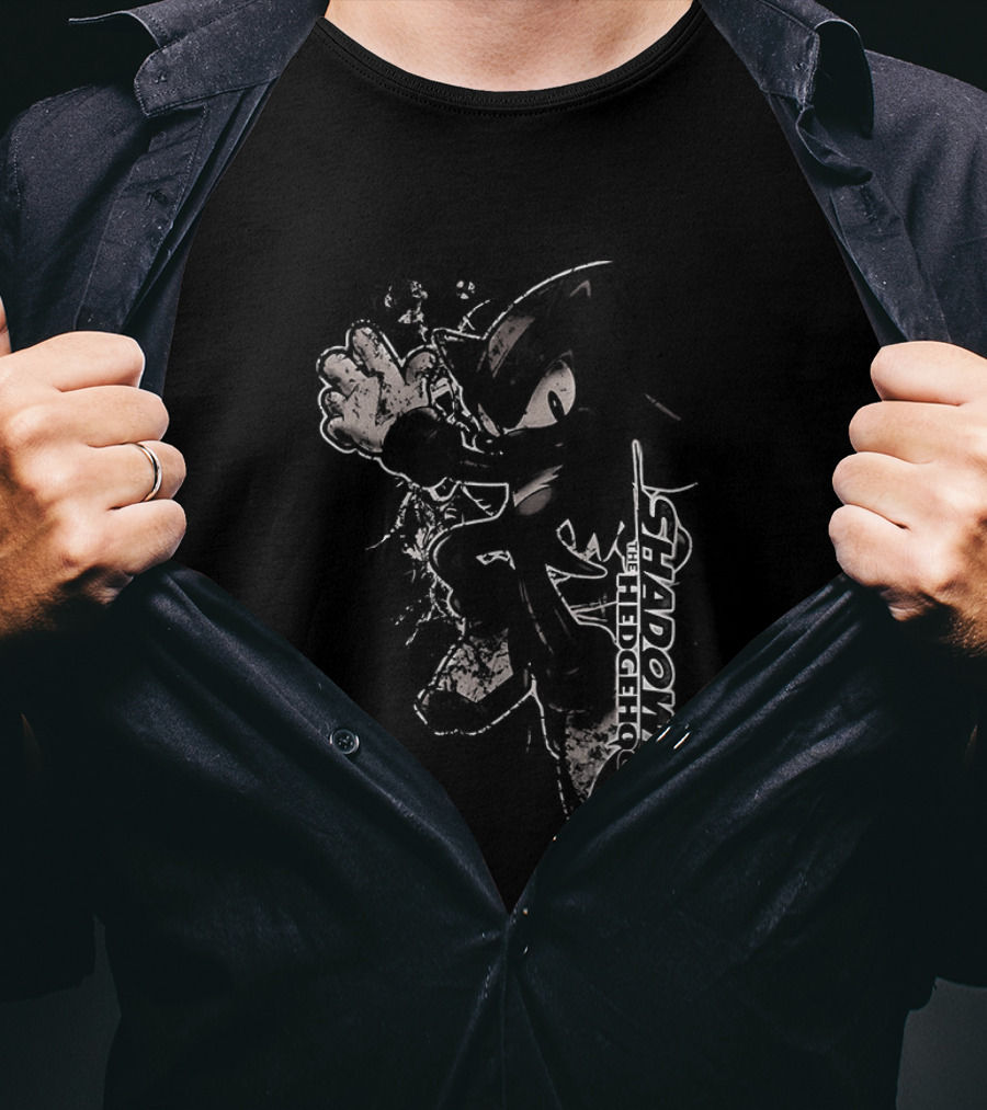 Shadow The Hedgehog Sega Character Pose Action T-Shirt