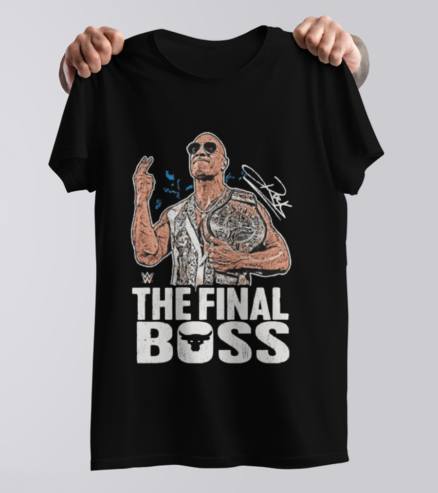 The Final Boss WWE Dwayne Johnson The Rock Signature Champion T-Shirt