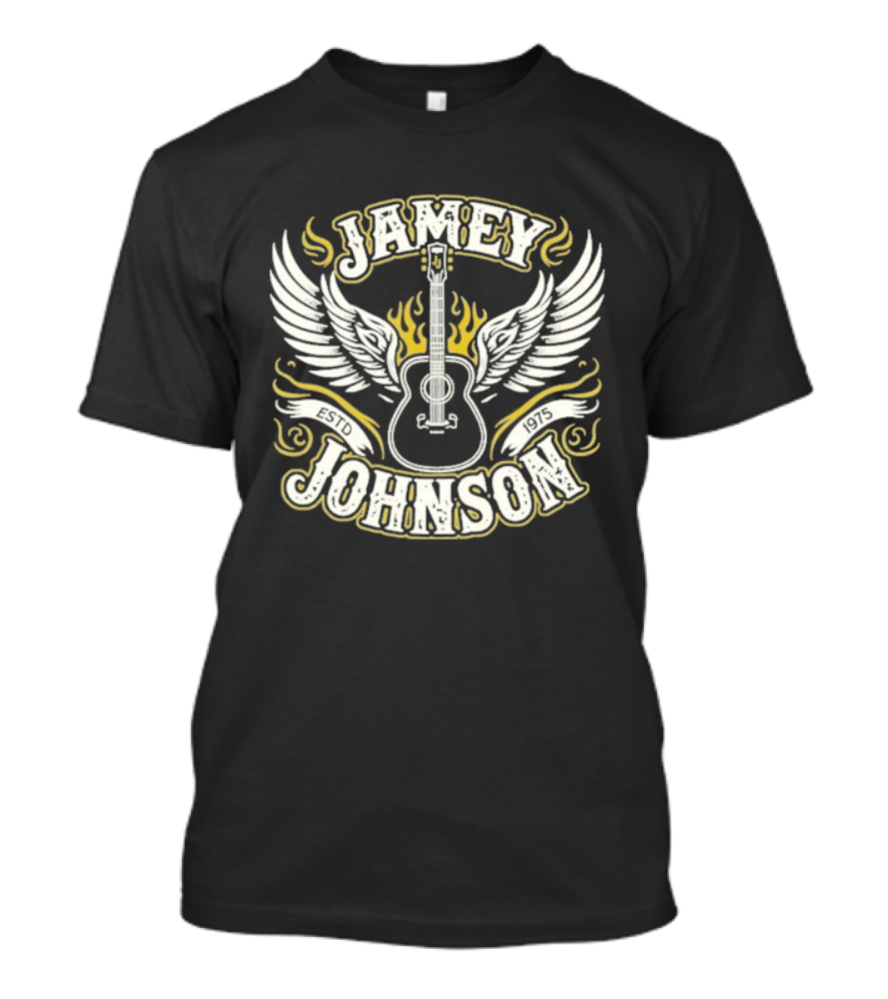 Jamey Johnson Guitar With Wings And Flames Est. 1975 T-Shirt
