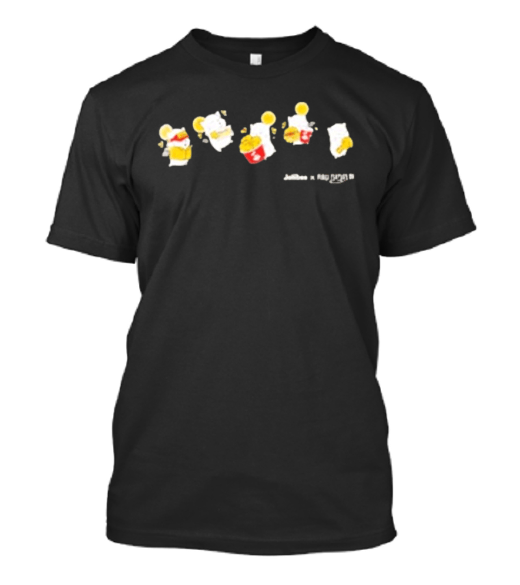 Jollibee X Final Fantasy XIV Moogle Eating Chicken And Fries T-Shirt