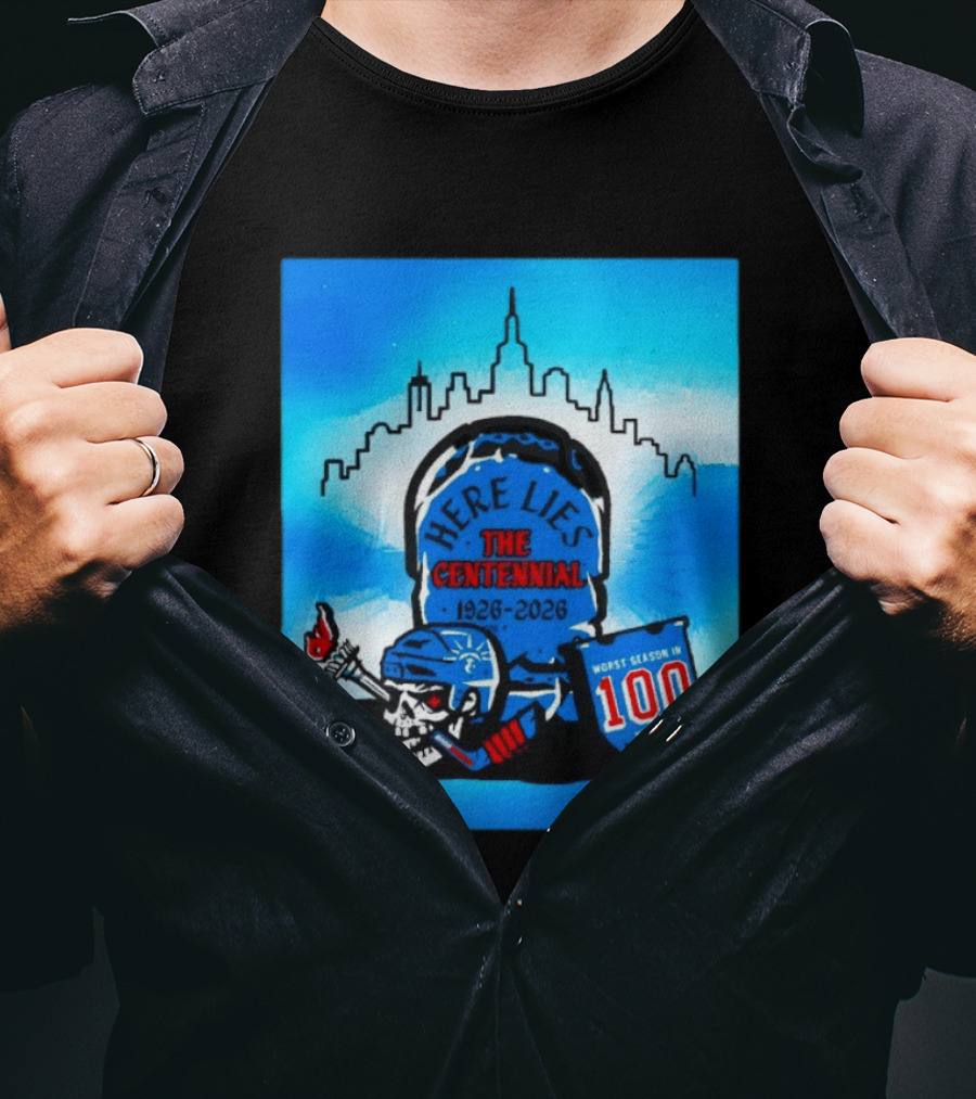 New York Rangers Here Lies The Centennial 1926 2026 Worst Season In 100 Years T-Shirt