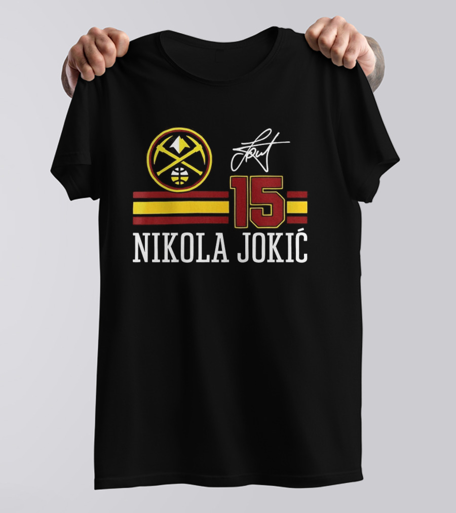 Nikola Jokić 15 Denver Nuggets NBA Signature T-Shirt