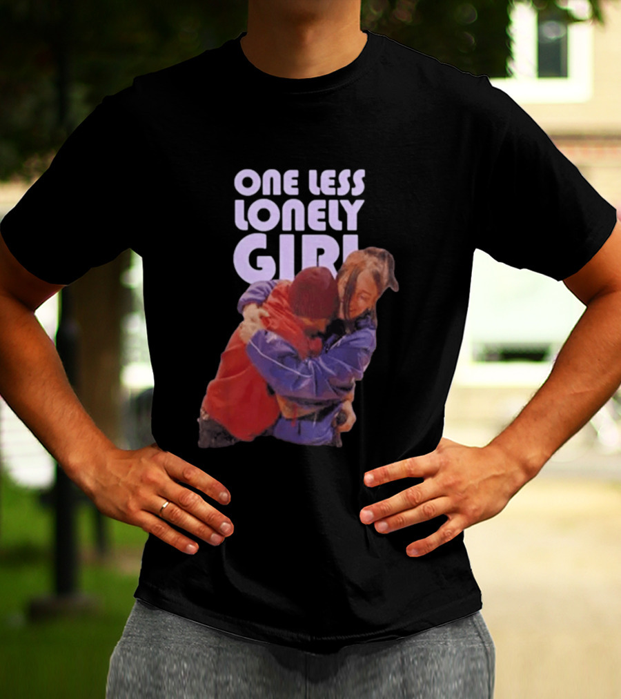 One Less Lonely Girl Billie Eilish Justin Bieber Hug T-Shirt