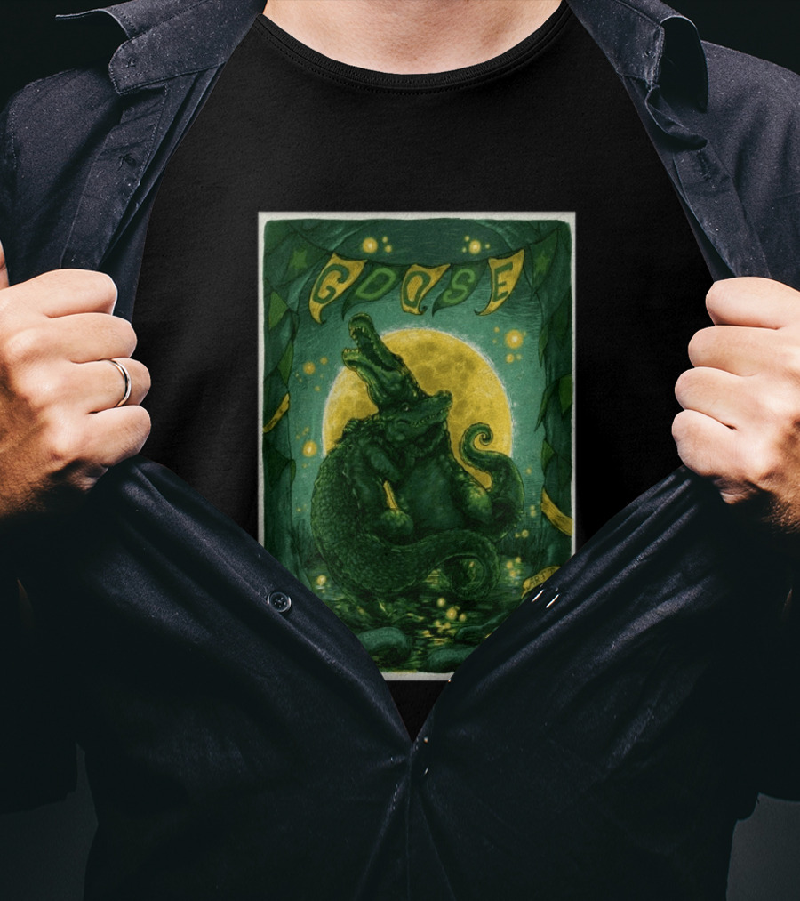 Goose Bayou Music Center Houston Texas April 23 2026 Featuring Alligator And Moon T-Shirt