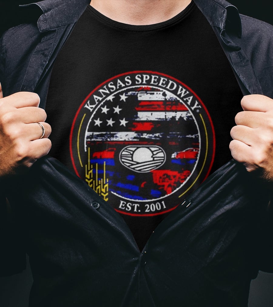 Kansas Speedway American Flag Est 2001 Racing T-Shirt