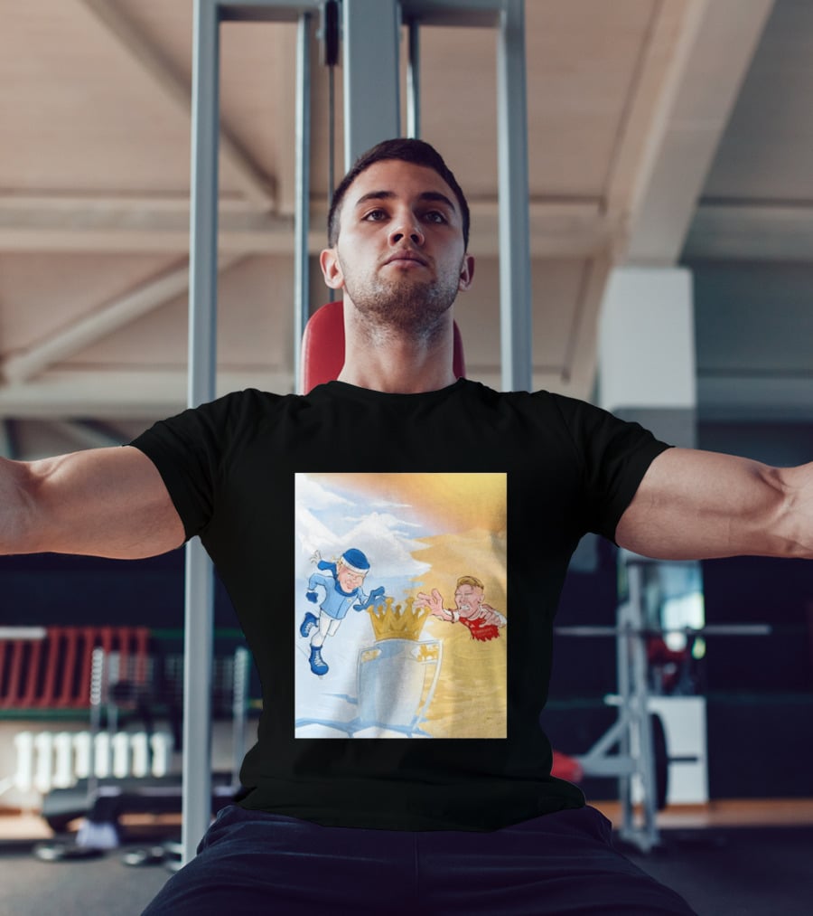 Manchester City Versus Arsenal April 2026 Premier League Title Showdown Cartoon T-Shirt