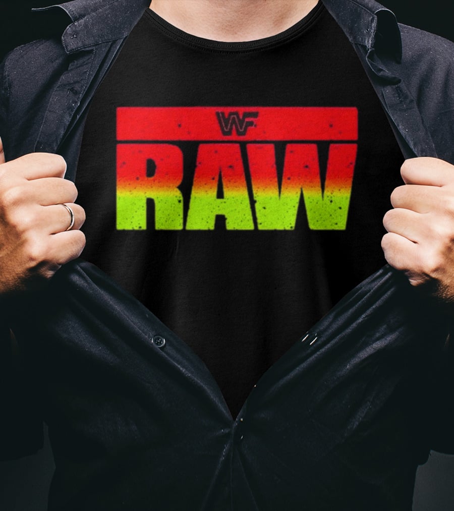 WWF RAW Vintage Style Classic Logo Retro Wrestling T-Shirt