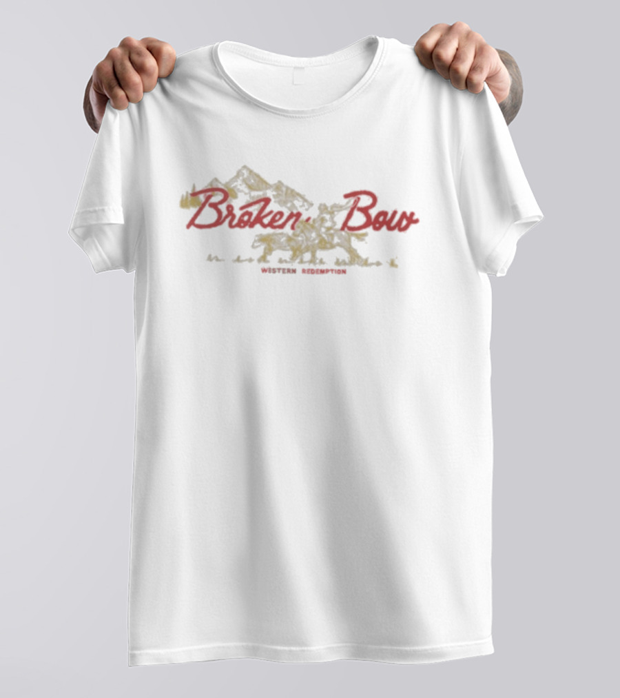 Broken Bow Western Redemption Mountains Wolves T-Shirt