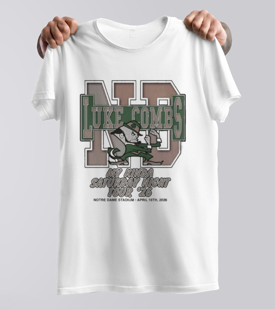 Luke Combs Notre Dame ND My Kinda Saturday Night Tour '26 T-Shirt