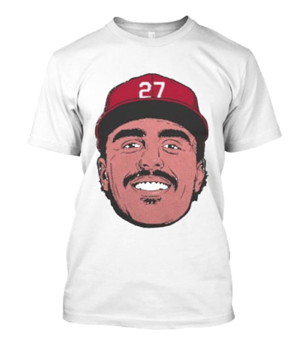Sal Stewart Cincinnati 27 Big Face Caricature T-Shirt