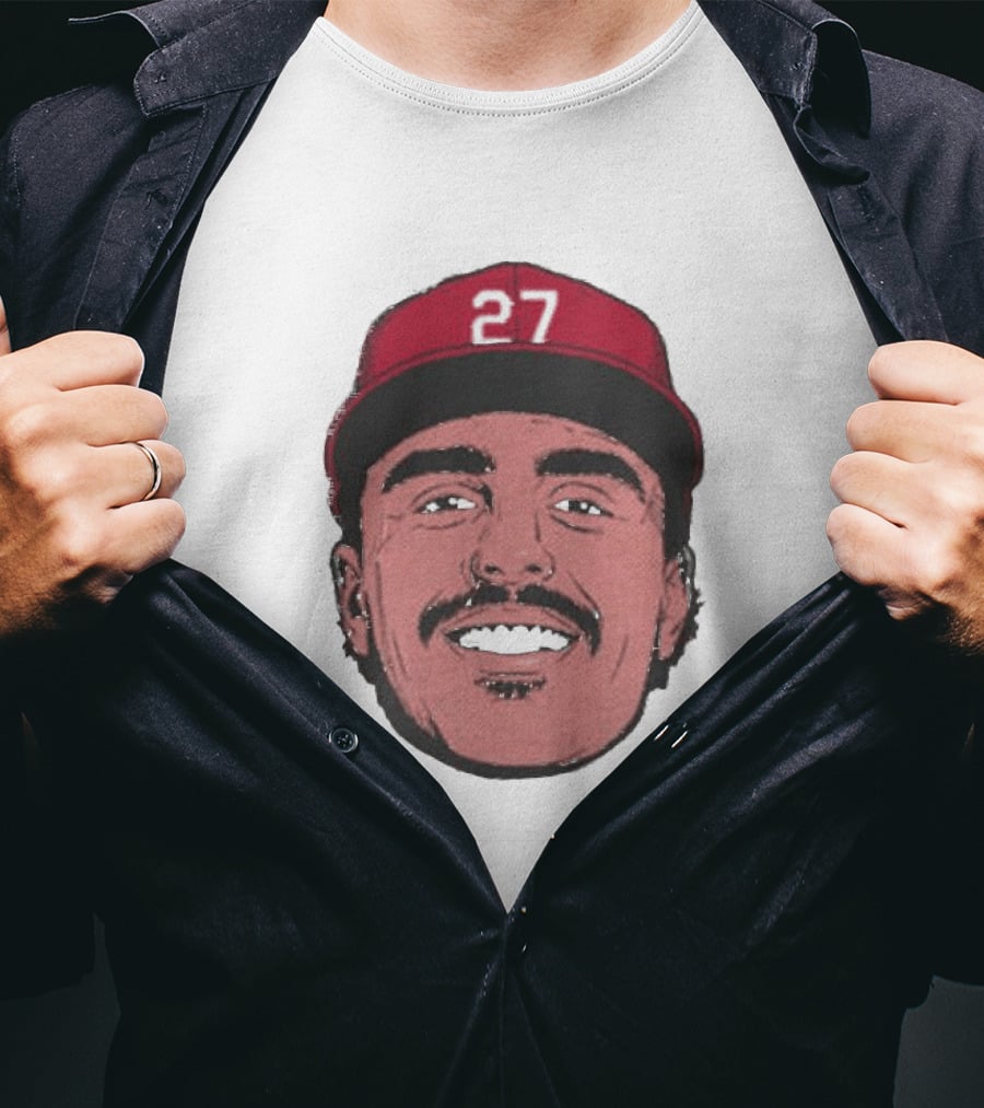 Sal Stewart Cincinnati 27 Big Face Caricature T-Shirt