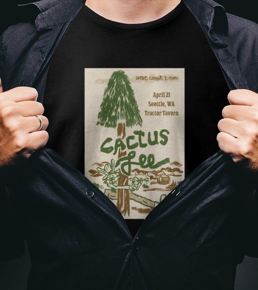 West Coast Tour Cactus Lee Seattle WA Tractor Tavern April 21 2026 T-Shirt