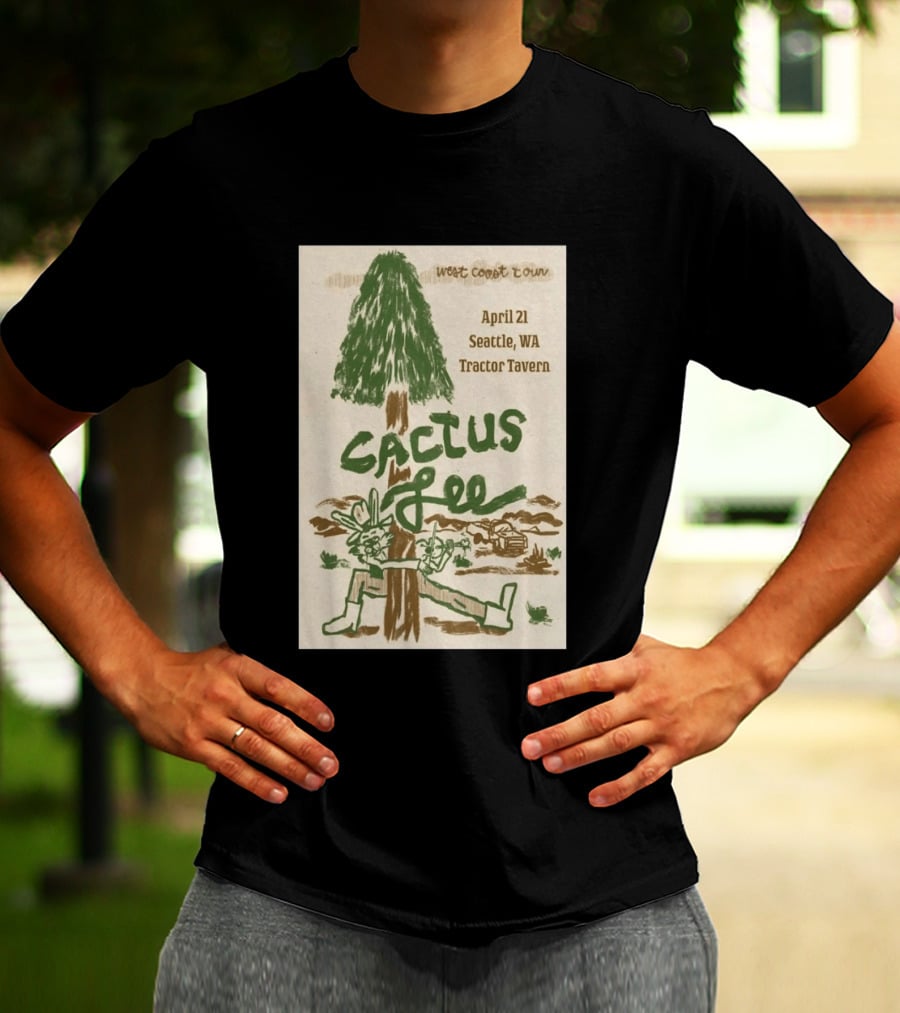 West Coast Tour Cactus Lee Seattle WA Tractor Tavern April 21 2026 T-Shirt