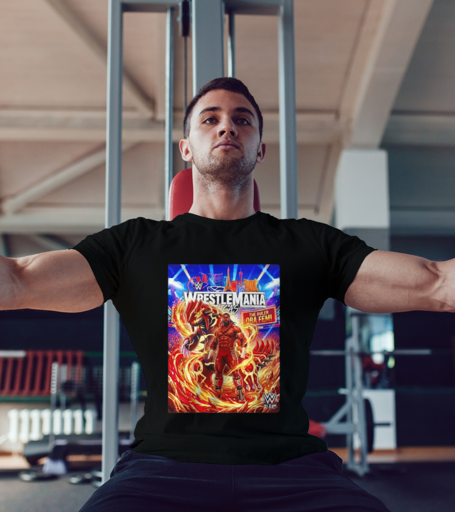 WrestleMania Vegas Pokémon Groudon X The Ruler Oba Femi WWE Superstar T-Shirt