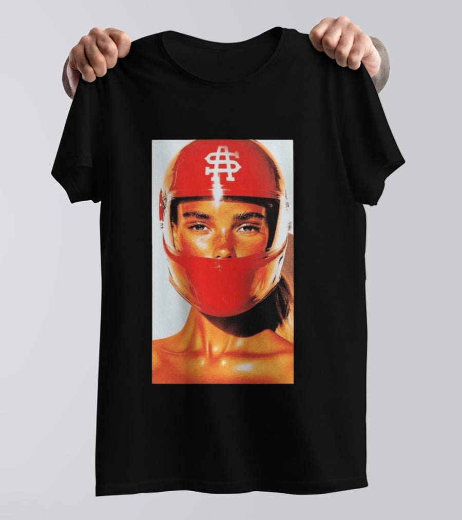 Sauna Sa Race Girl Helmet Icon Red Racing T-Shirt