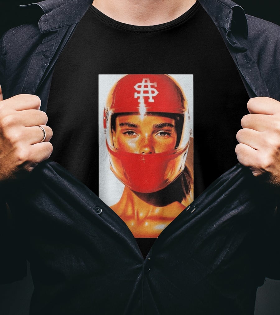 Sauna Sa Race Girl Helmet Icon Red Racing T-Shirt
