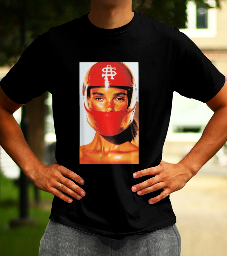 Sauna Sa Race Girl Helmet Icon Red Racing T-Shirt