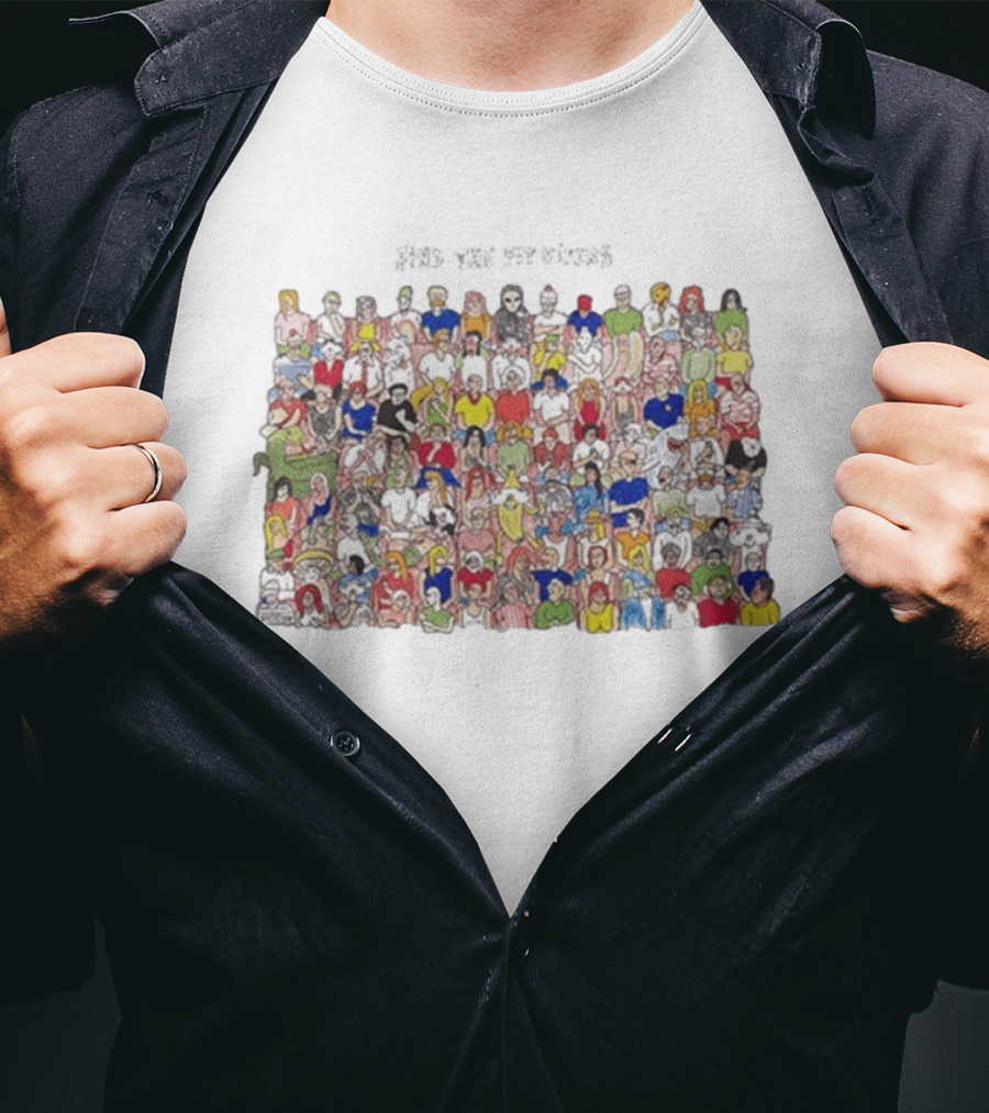 Find The Pit Vipers Crowd Search Puzzle T-Shirt