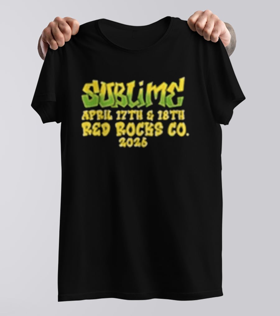 Sublime April 17th & 18th Red Rocks CO 2026 T-Shirt