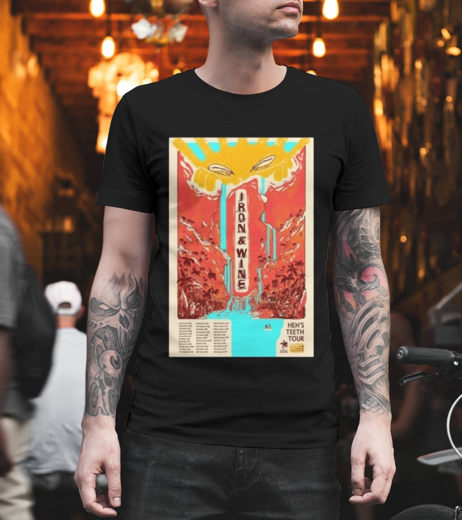 Iron And Wine Hens Teeth Tour 2026 Vintage Style Concert T-Shirt