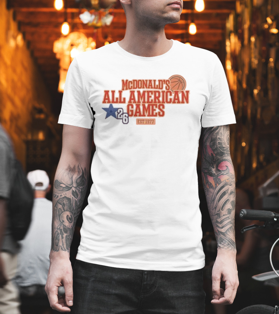 McDonald's All American Games 2026 Basketball Star Est 1977 T-Shirt