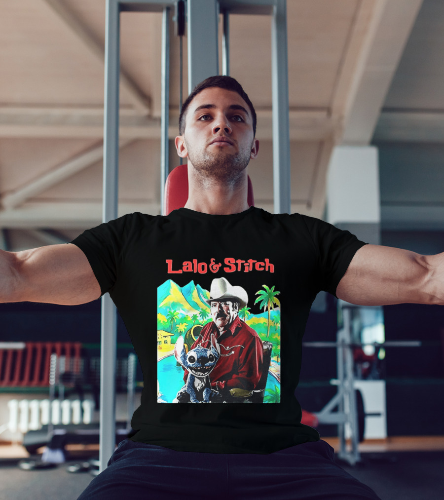 Lalo And Stitch Cowboy Hat Tropical T-Shirt