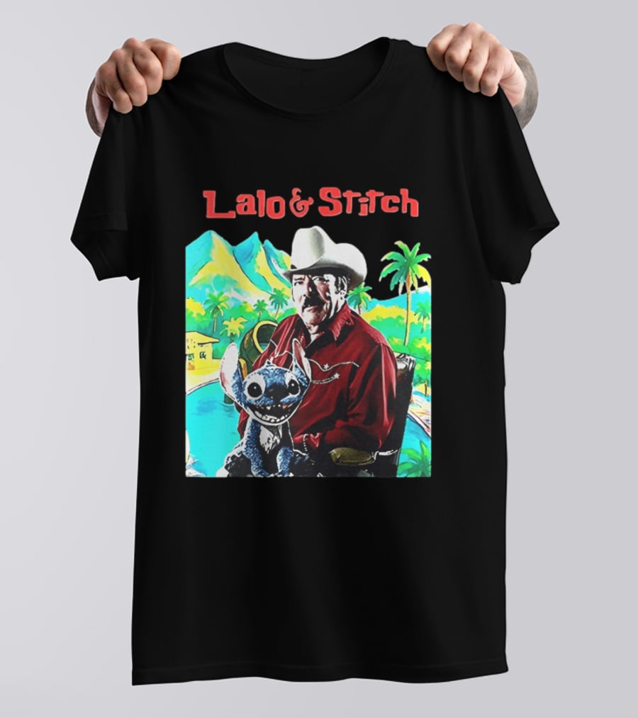 Lalo And Stitch Cowboy Hat Tropical T-Shirt