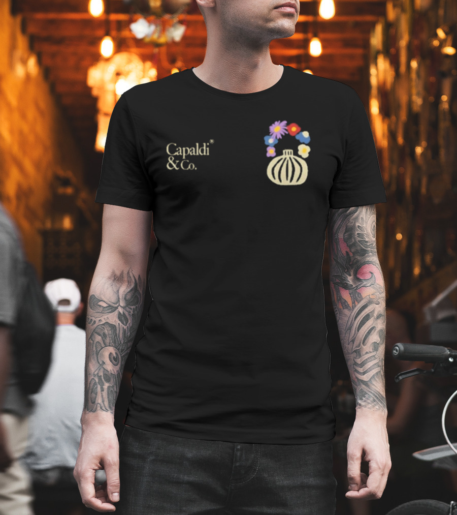 Capaldi & Co Flower Pot Colorful Blooms T-Shirt