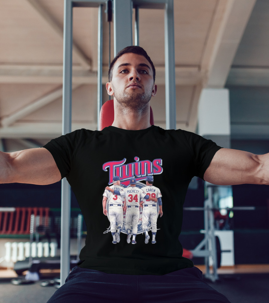 Minnesota Twins Legends Harmon Killebrew Kirby Puckett Rod Carew Classic Baseball T-Shirt