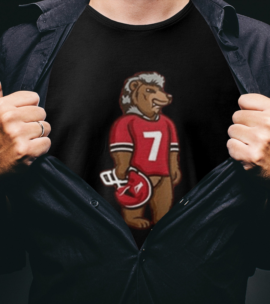 Morgan Wallen Concert Tuscaloosa Alabama Bear Wearing Number 7 Jersey And Holding Helmet T-Shirt