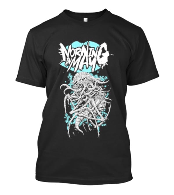 Morning In May Monster Splatter Style Aqua White T-Shirt