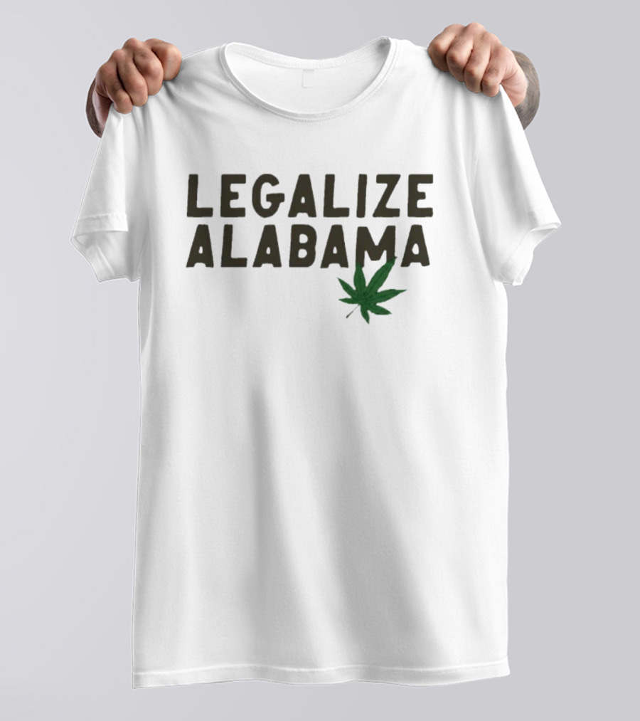 Legalize Alabama Cannabis Leaf Advocacy T-Shirt
