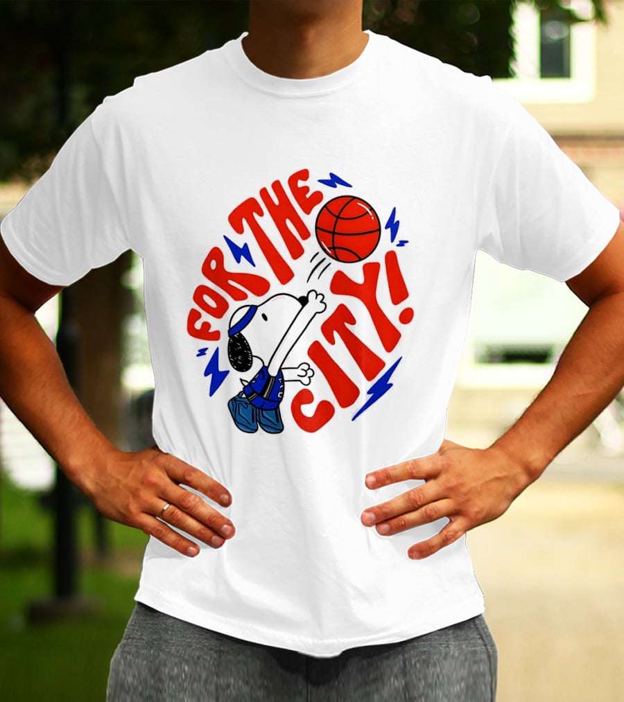 Snoopy For The City Oklahoma City Thunder NBA Basketball T-Shirt