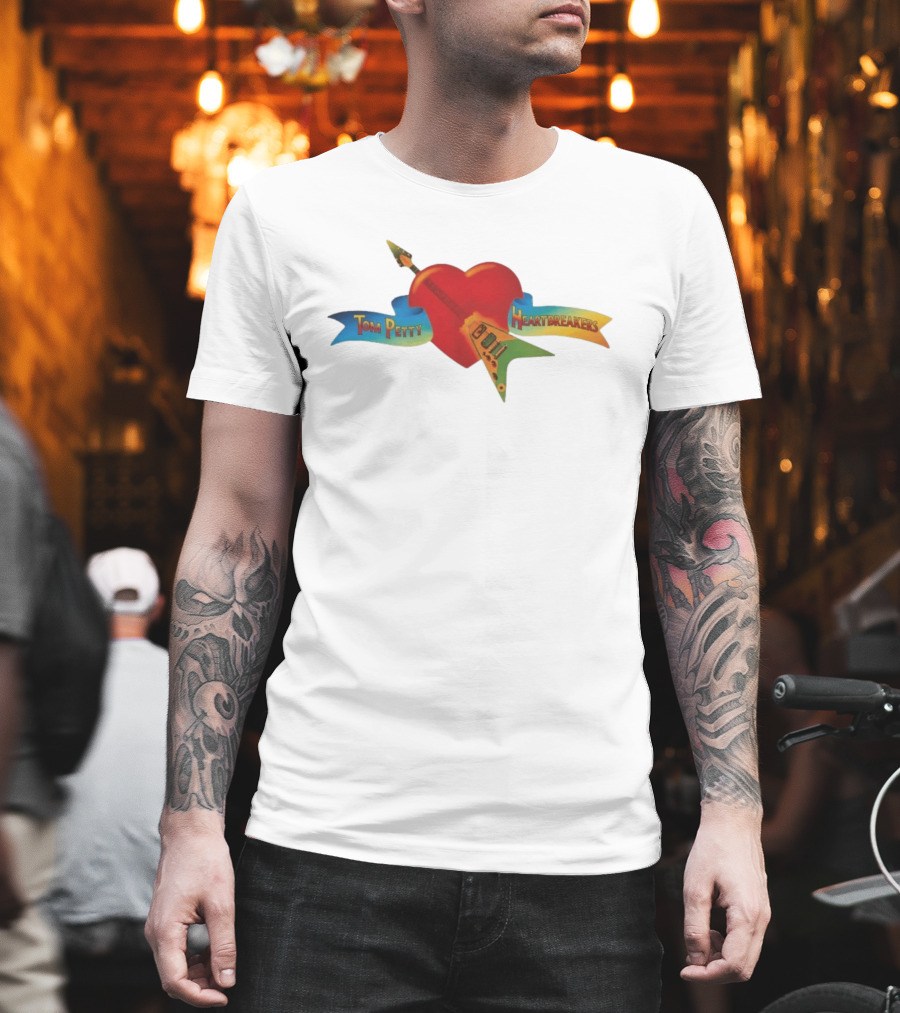Tom Petty Heartbreakers Heart With Guitar T-Shirt