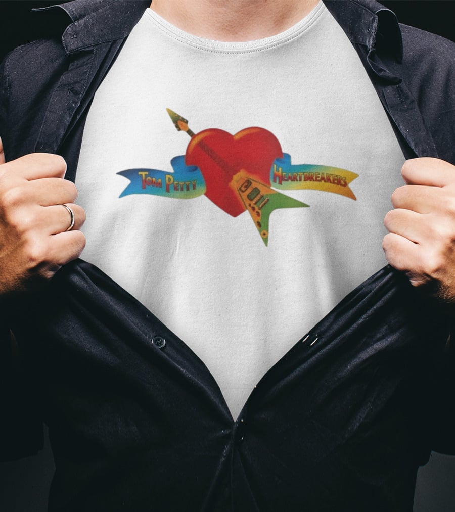 Tom Petty Heartbreakers Heart With Guitar T-Shirt