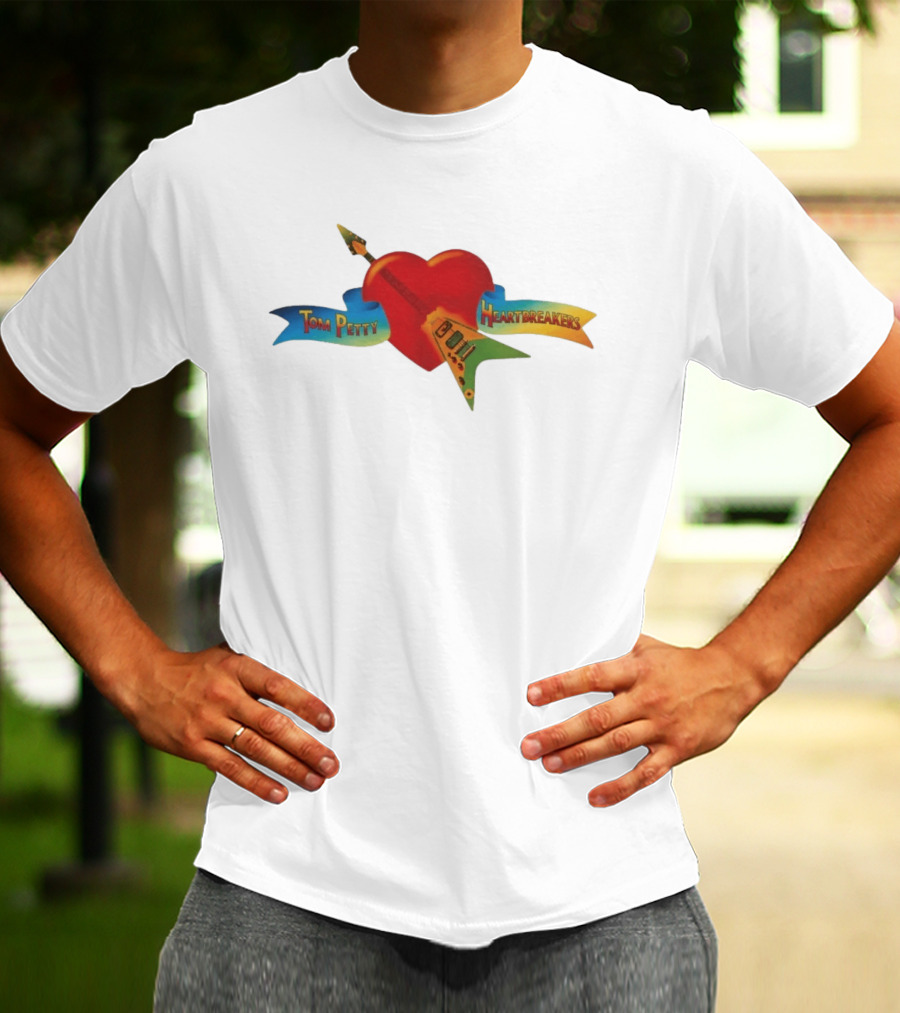 Tom Petty Heartbreakers Heart With Guitar T-Shirt