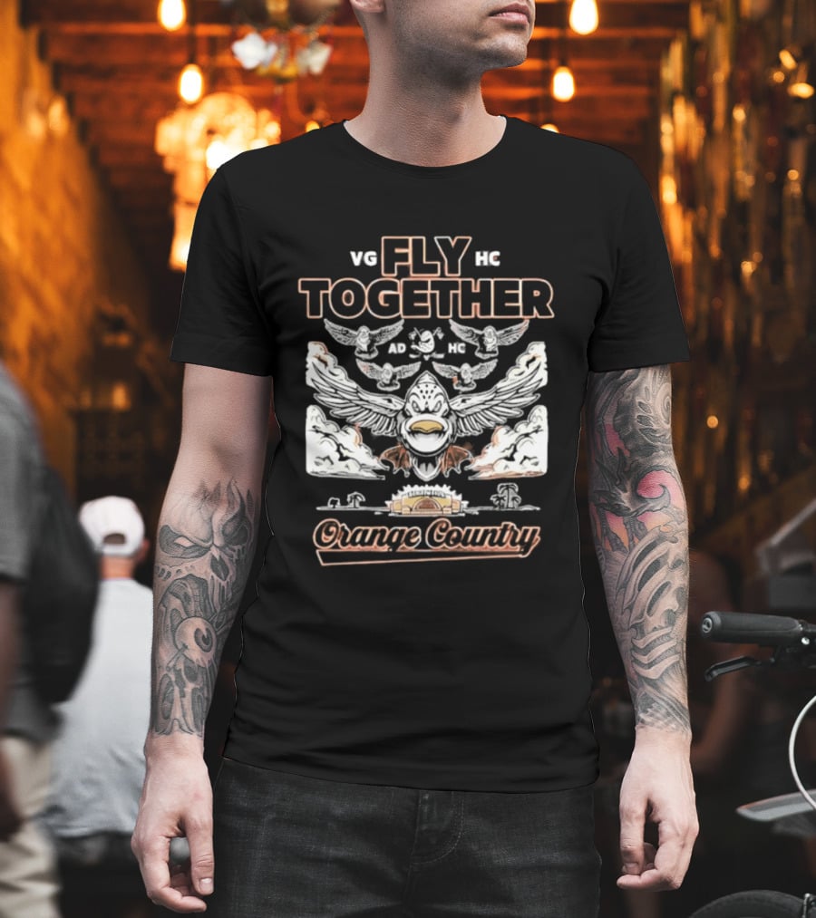 Anaheim Ducks Fly Together Formation Orange County 2026 T-Shirt