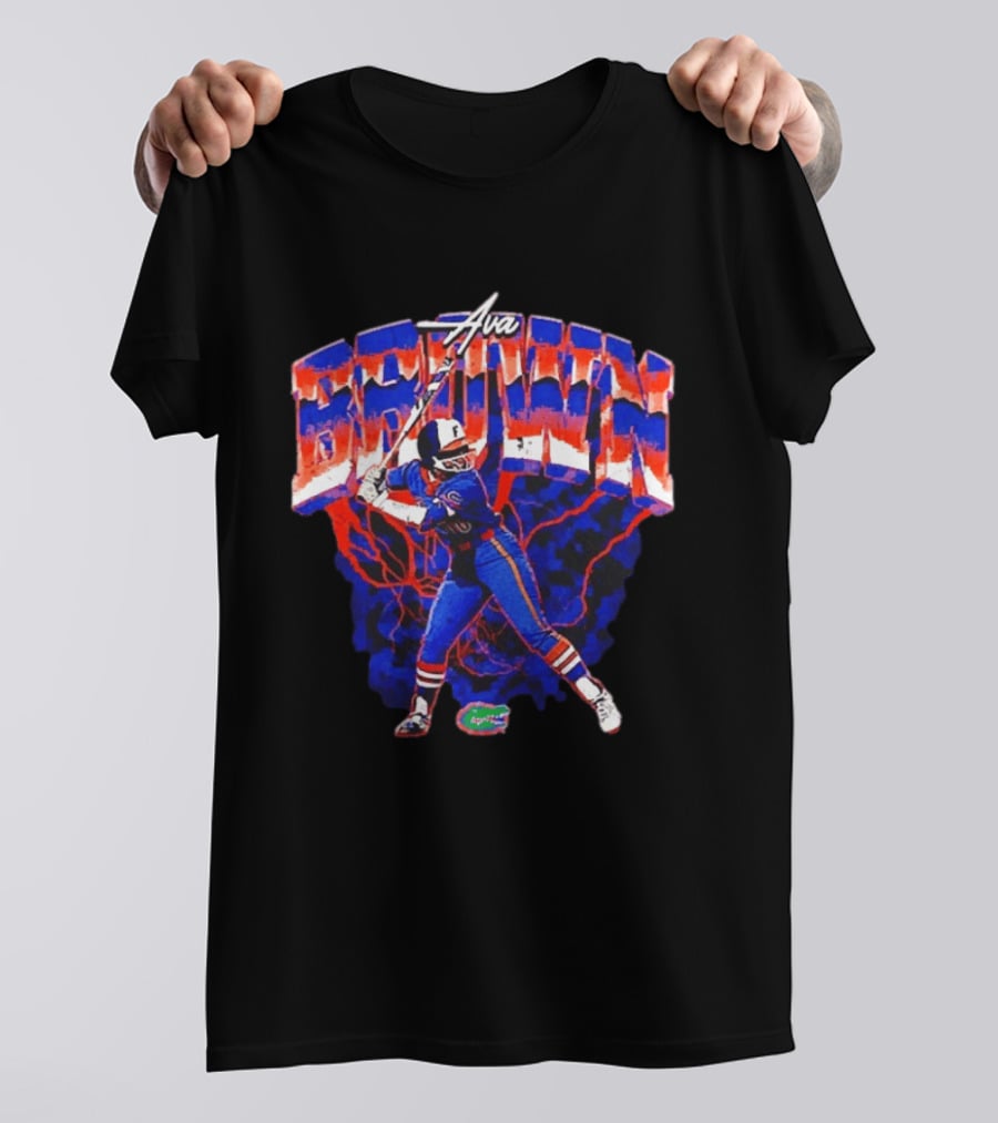 Ava Brown Florida Gators NCAA Softball Player Lightning Blue And Red T-Shirt