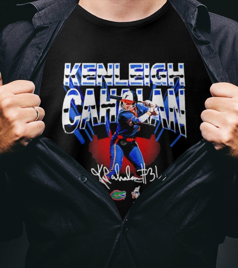 Kenleigh Cahalan Florida Gators Softball 31 Signature Player T-Shirt
