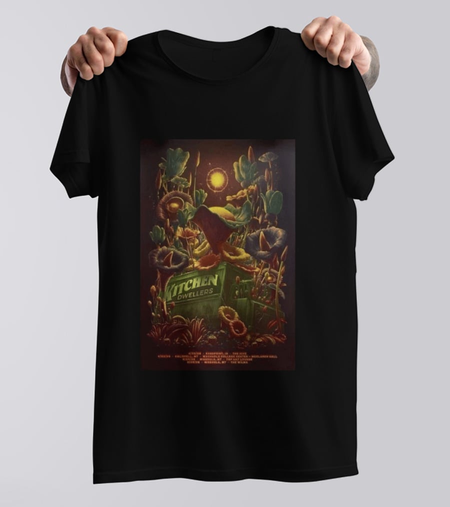 Kitchen Dwellers Spring Tour 2026 Fargo Sandpoint Bozeman Missoula Bend Sun Return T-Shirt
