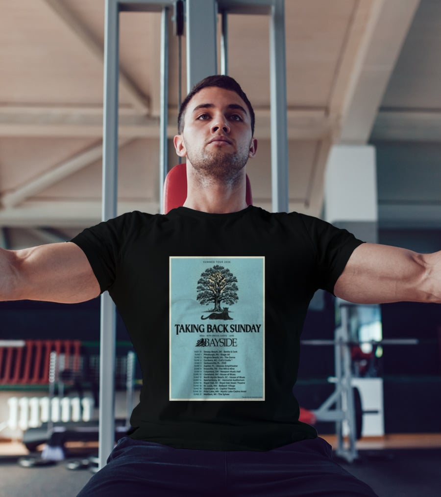 Summer Tour 2026 Taking Back Sunday With Bayside Concert Dates And Locations T-Shirt